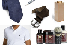 Father's Day GIft Guide-Father's Day-Hugo Boss Belt-Ralph Lauren Polo-Valentio Fragrance-Polo- Men's Brown Leather Briefcase- Beats Headphones- Brown Loafers- Dad- Gifts for Dad- Speakers- pen- The Art of Shaving Gift Set
